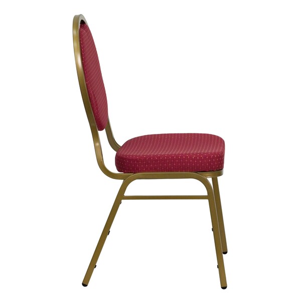 Burgundy Fabric Banquet Chair