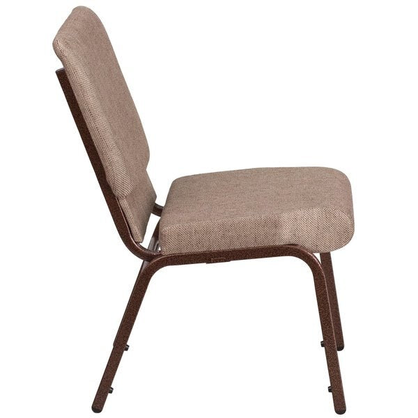 Beige Fabric Church Chair