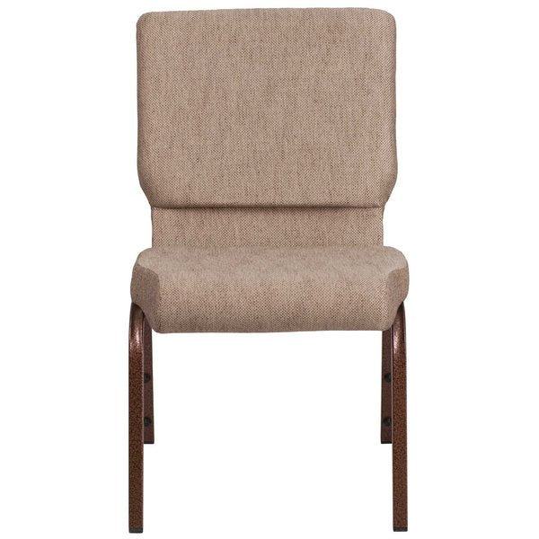 Beige Fabric Church Chair