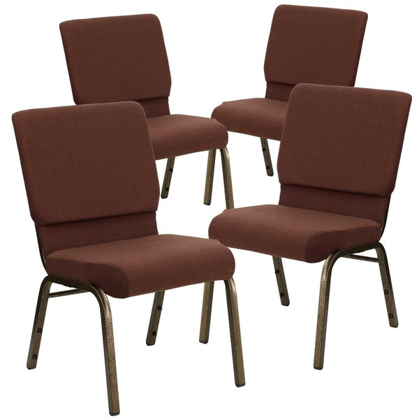 Brown Fabric Church Chair
