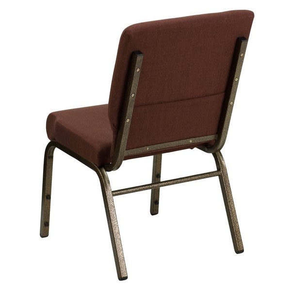 Brown Fabric Church Chair
