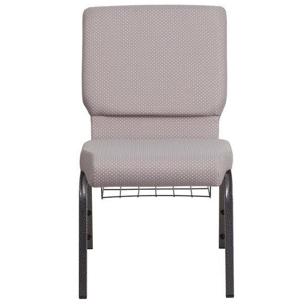 Gray Dot Fabric Church Chair