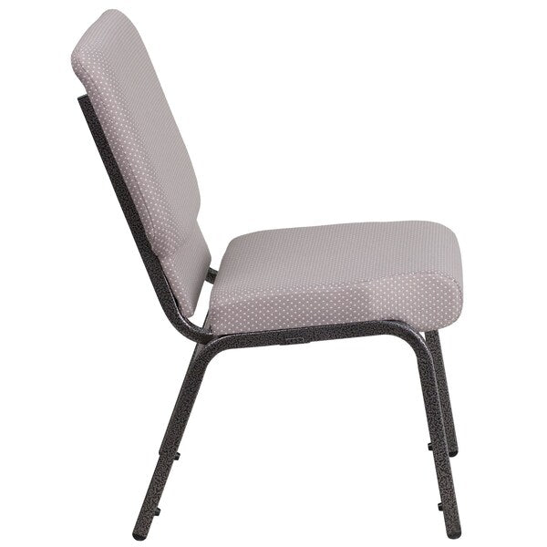 Gray Dot Fabric Church Chair