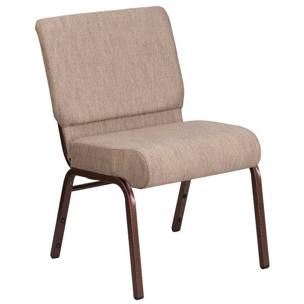 Beige Fabric Church Chair
