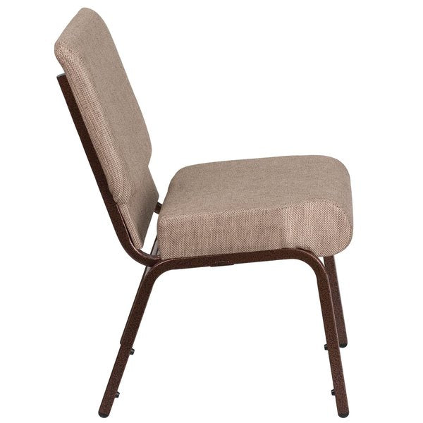 Beige Fabric Church Chair