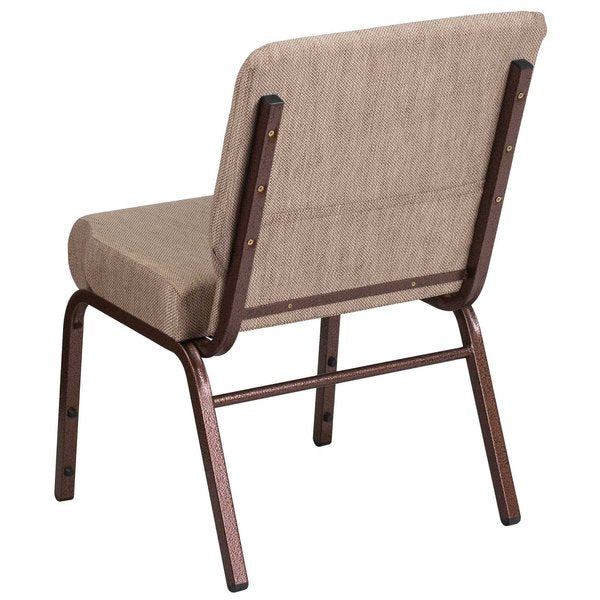 Beige Fabric Church Chair