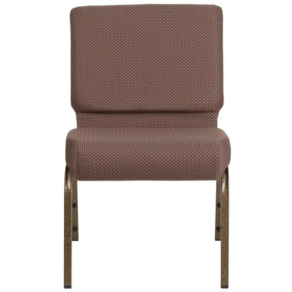 Brown Dot Fabric Church Chair