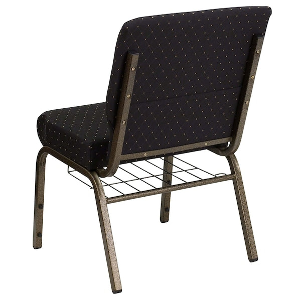 Black Dot Fabric Church Chair