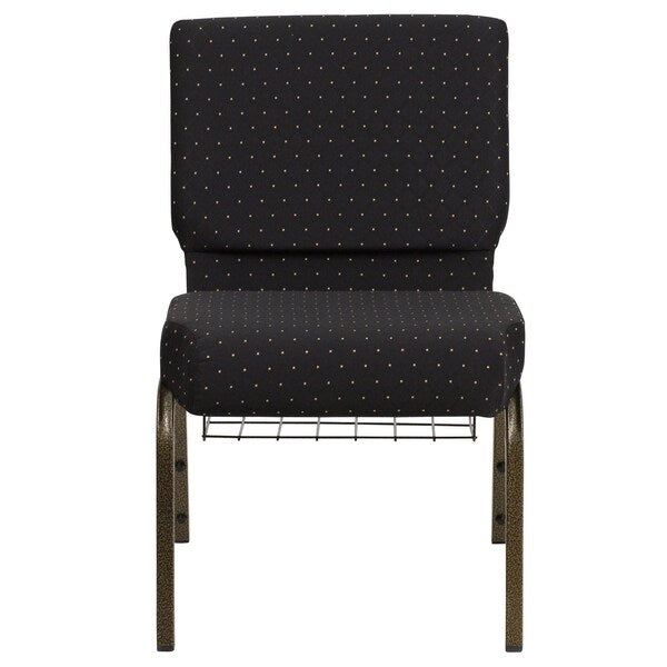 Black Dot Fabric Church Chair