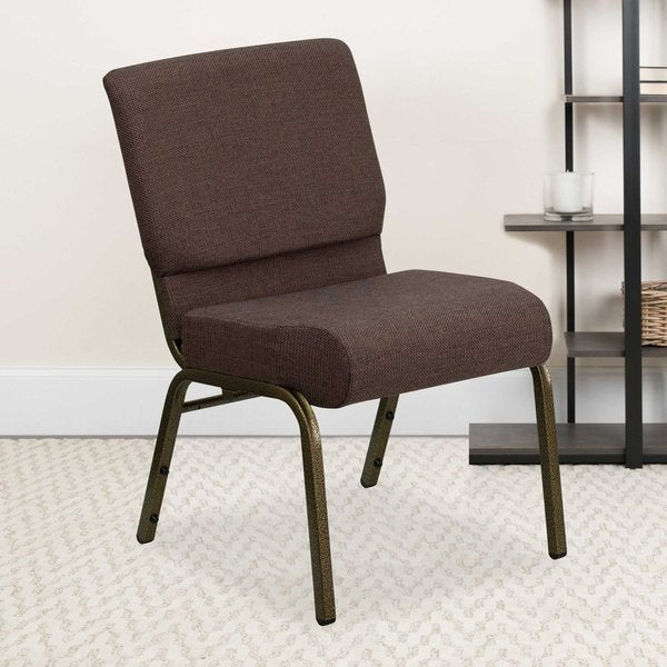 Brown Fabric Church Chair