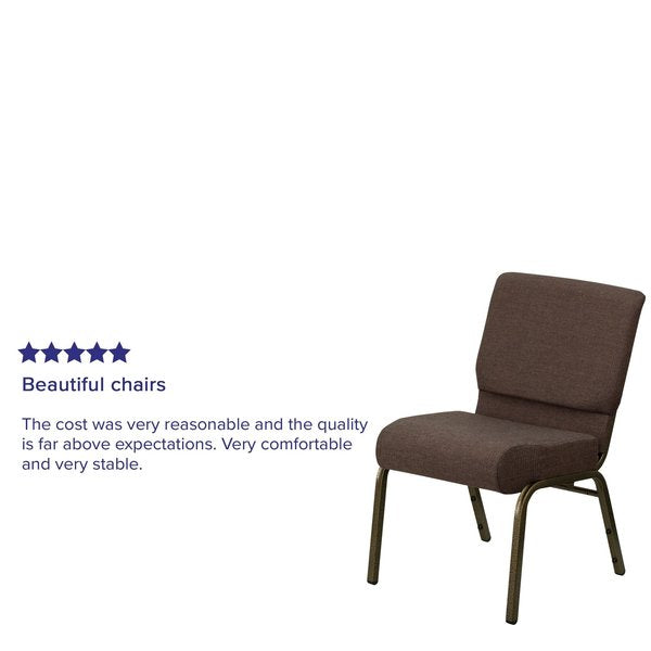 Brown Fabric Church Chair