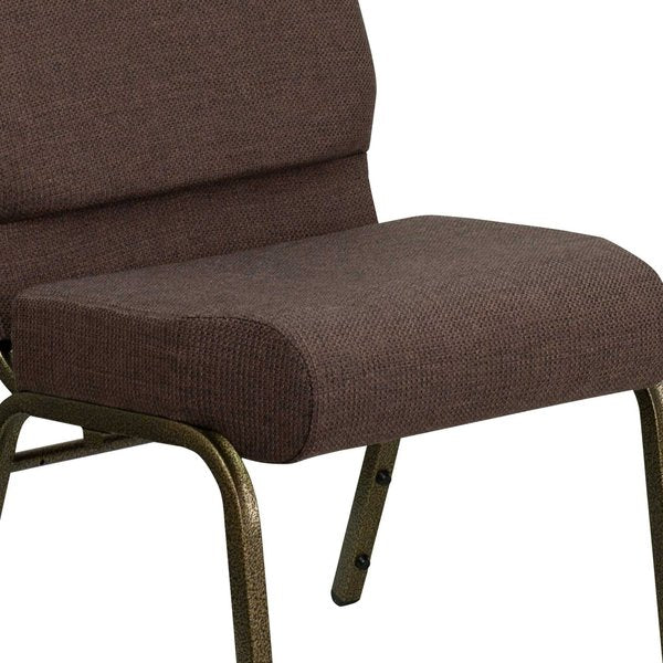 Brown Fabric Church Chair