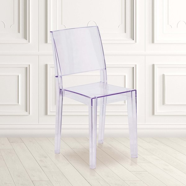 Phantom Series Transparent Stacking Side Chair, PK4
