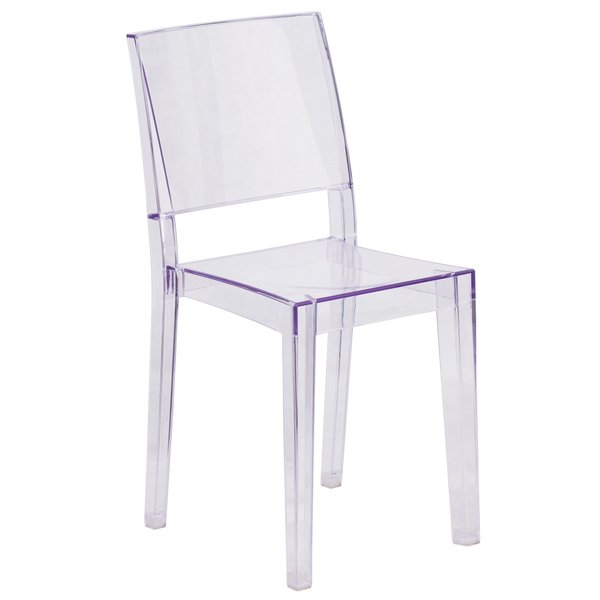 Phantom Series Transparent Stacking Side Chair, PK4