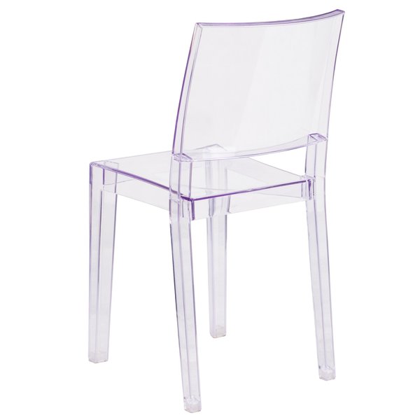 Phantom Series Transparent Stacking Side Chair, PK4