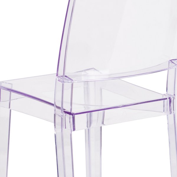 Phantom Series Transparent Stacking Side Chair, PK4