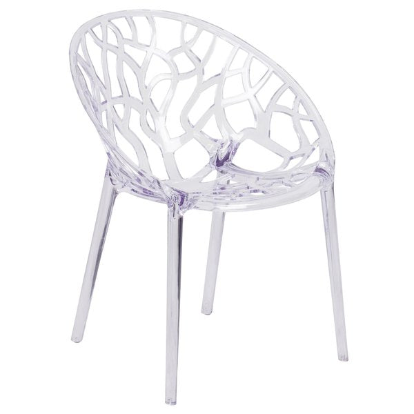 Specter Series Transparent Stacking Side Chair, PK4