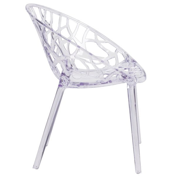 Specter Series Transparent Stacking Side Chair, PK4