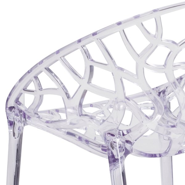 Specter Series Transparent Stacking Side Chair, PK4