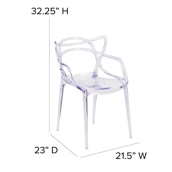 Nesting Series Transparent Stacking Side Chair, PK4