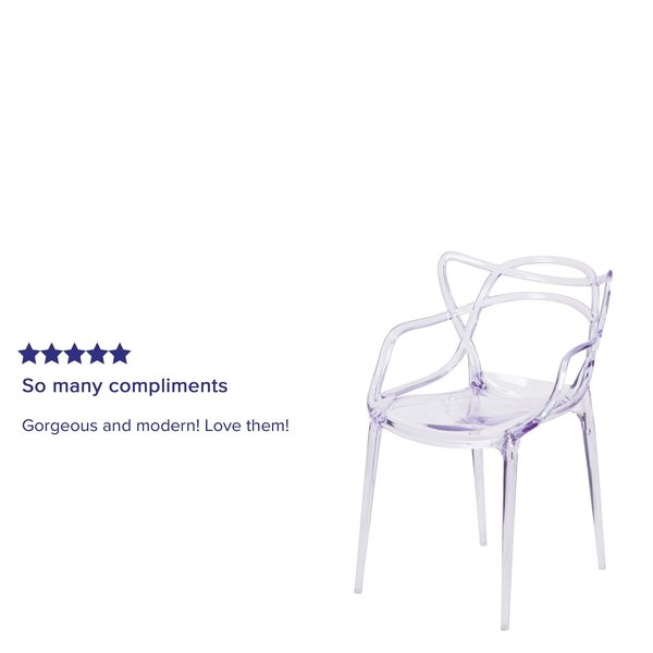 Nesting Series Transparent Stacking Side Chair, PK4