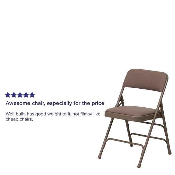 Beige Fabric Folding Chair