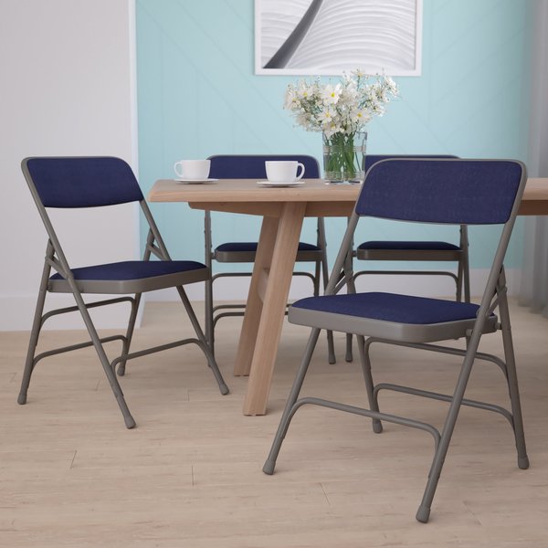 Navy Fabric Folding Chair