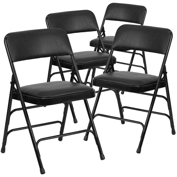 Black Vinyl Folding Chair