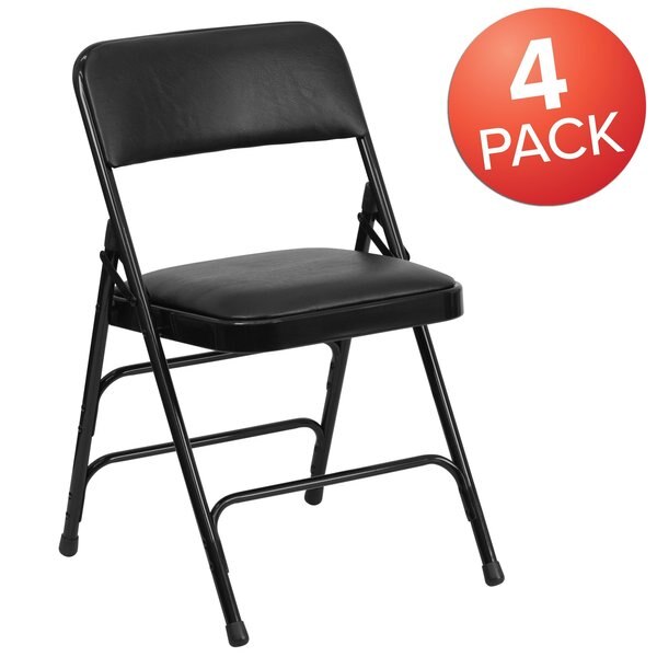 Black Vinyl Folding Chair