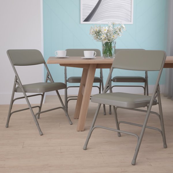 Gray Vinyl Folding Chair