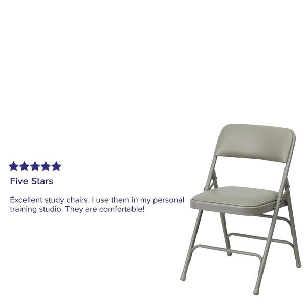 Gray Vinyl Folding Chair