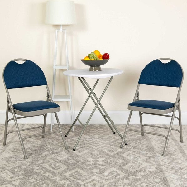 Navy Fabric Folding Chair
