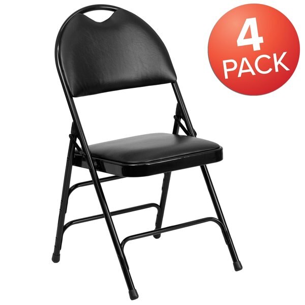 Black Vinyl Folding Chair