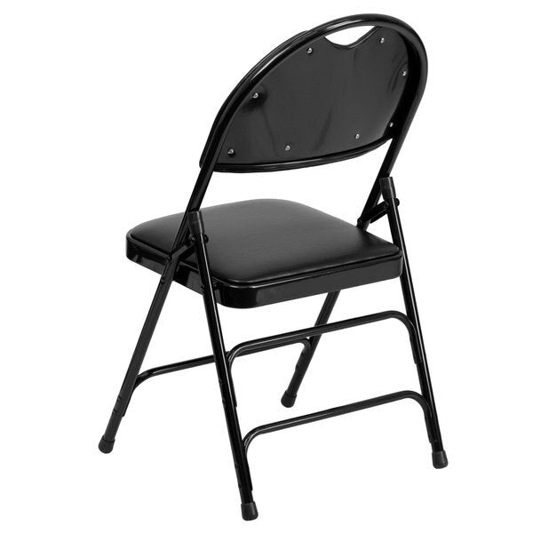 Black Vinyl Folding Chair