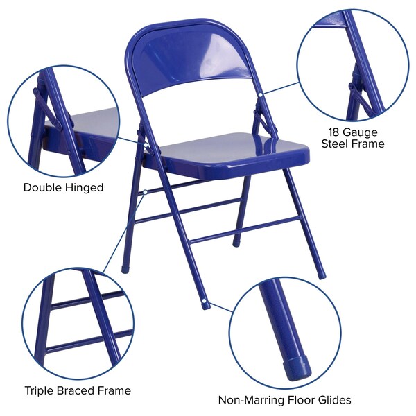 Cobalt Blue Folding Chair