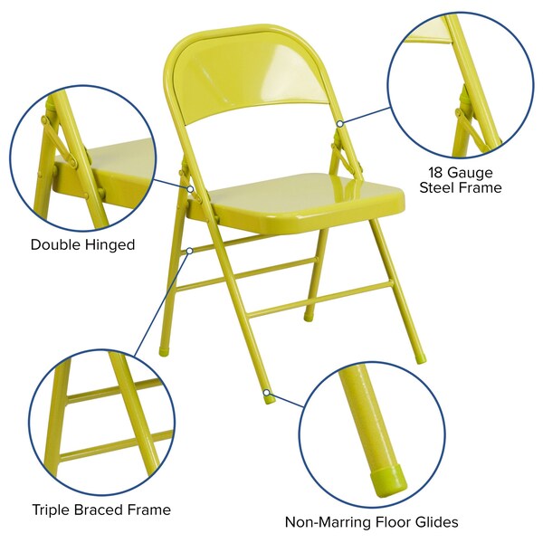Twisted Citron Folding Chair