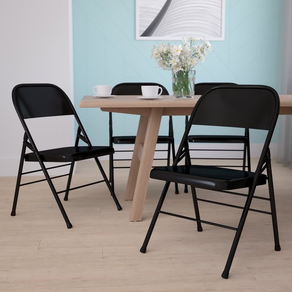Black Metal Folding Chair