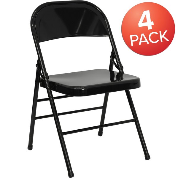 Black Metal Folding Chair