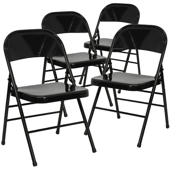 Black Metal Folding Chair