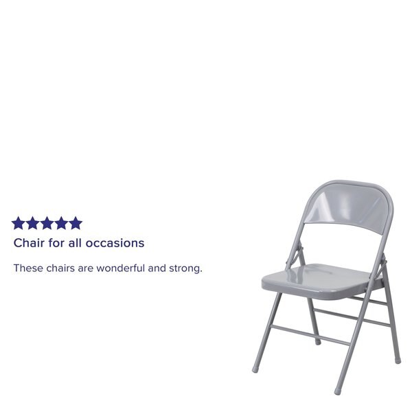 Gray Metal Folding Chair