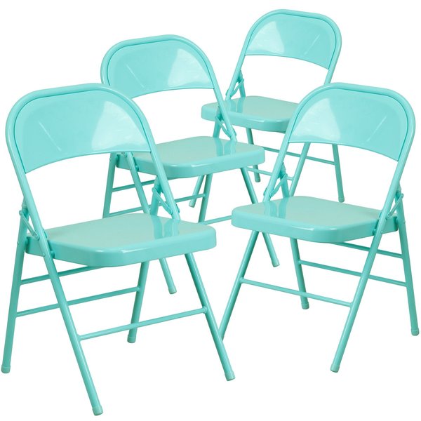 Tantalizing Teal Folding Chair