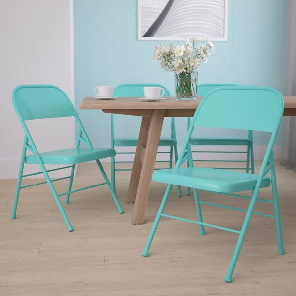 Tantalizing Teal Folding Chair