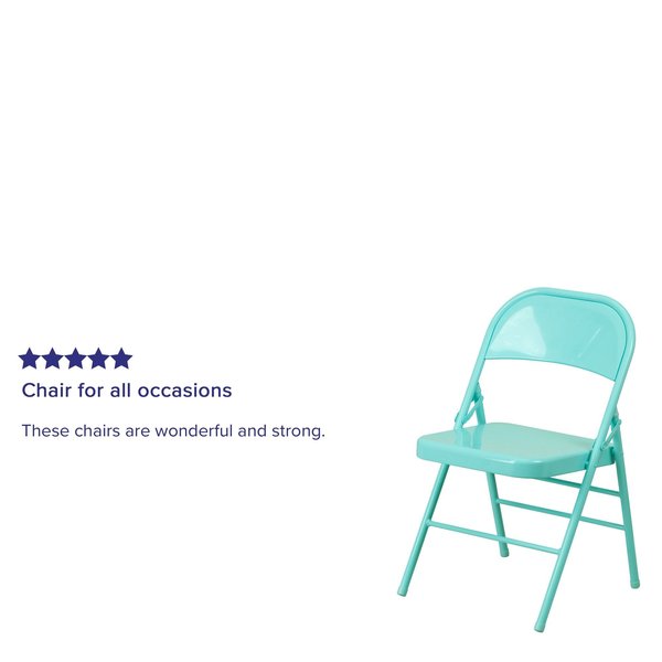 Tantalizing Teal Folding Chair