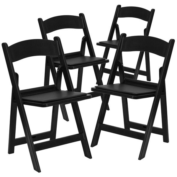 Black Resin Folding Chair