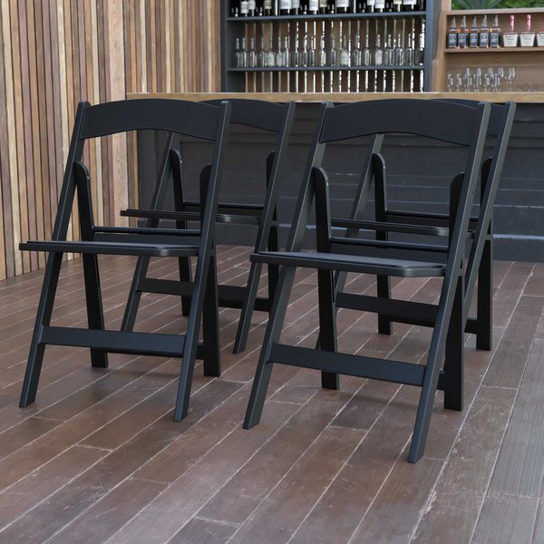 Black Resin Folding Chair
