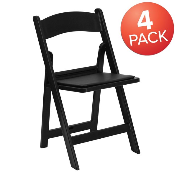 Black Resin Folding Chair