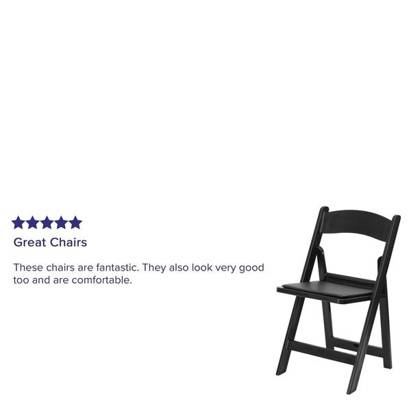 Black Resin Folding Chair