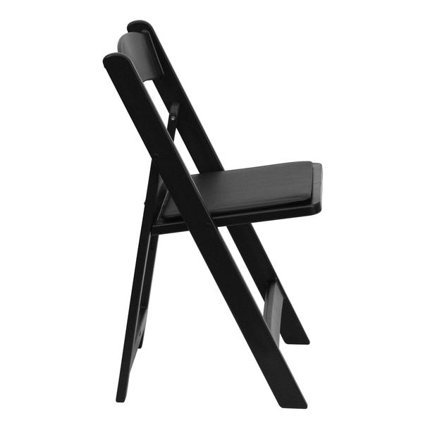 Black Resin Folding Chair