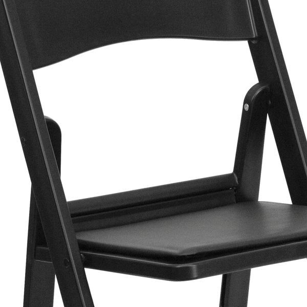 Black Resin Folding Chair