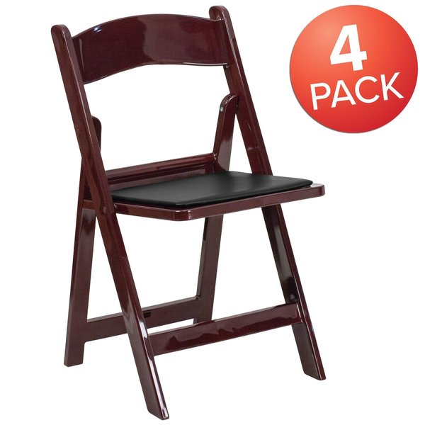 Mahogany Resin Folding Chair